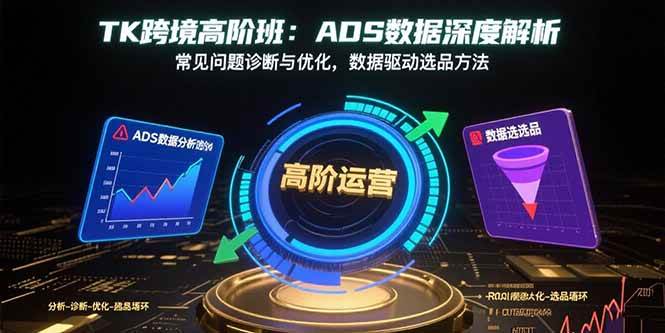 （15809期）TK跨境高阶班：ADS数据深度解析，常见问题诊断与优化，数据驱动选品方法-DE云网创