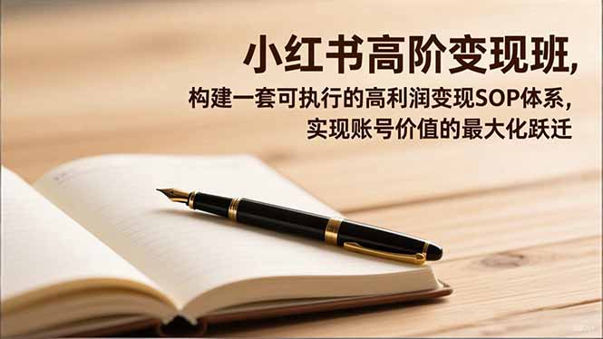 小红书高阶变现班,构建一套可执行的高利润变现SOP体系,实现账号价值的最大化跃迁插图 小红书高阶变现班,构建一套可执行的高利润变现SOP体系,实现账号价值的最大化跃迁插图