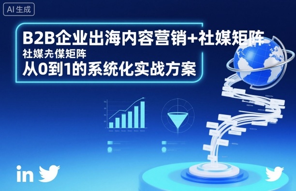 B2B企业出海内容营销+社媒矩阵，从0到1的系统化实战方案-DE云网创