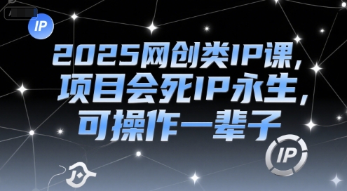 2025网创类IP课，项目会死IP永生，可操作一辈子-DE云网创