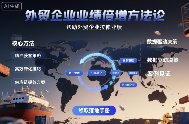 外贸企业业绩倍增方法论,帮助外贸企业拉伸业绩插图 外贸企业业绩倍增方法论,帮助外贸企业拉伸业绩