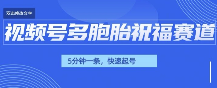 视频号最近爆火赛道，五胞胎送福，圈粉中老年，快速涨粉起号带货-DE云网创