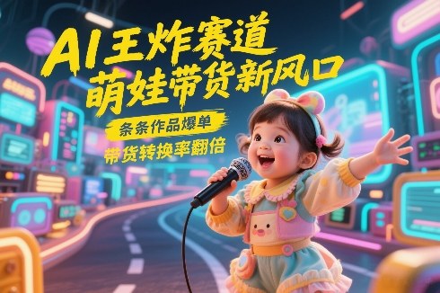 AI王炸赛道，萌娃带货新风口，条条作品爆单，带货转换率翻倍，核心逻辑拆解-DE云网创