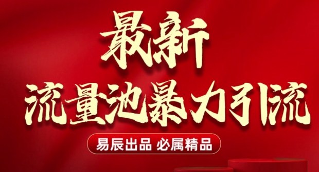 最新“流量池”无门槛暴力引流(全网首发)日引500+-DE云网创