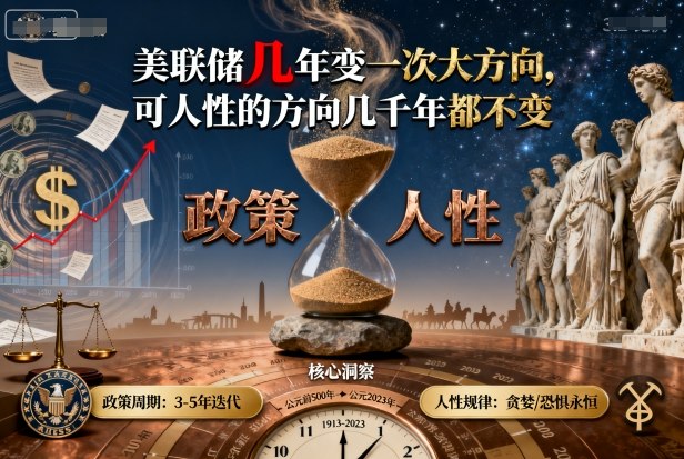 付费文章：美联储几年变一次大方向，可人性的方向几千年都不变-DE云网创