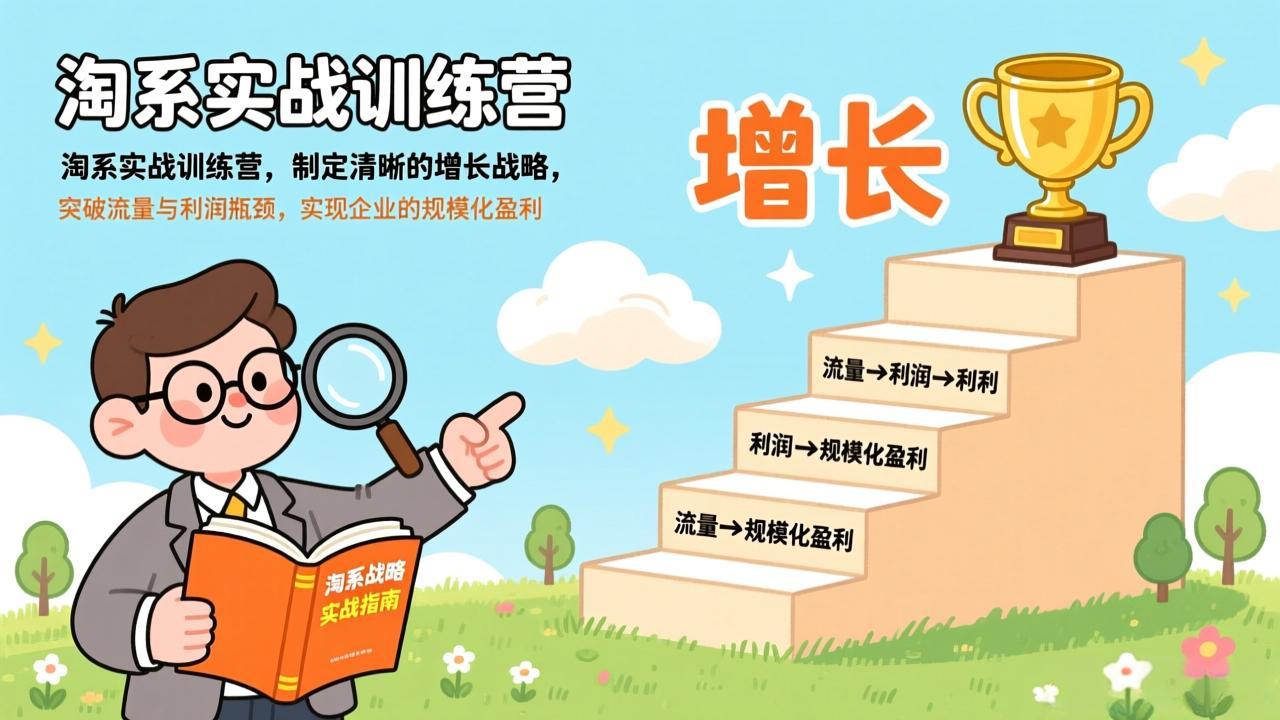淘系实战训练营，制定清晰的增长战略，突破流量与利润瓶颈，实现企业的规模化盈利-DE云网创