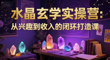 水晶玄学实操营：从兴趣到收入的闭环打造课-DE云网创