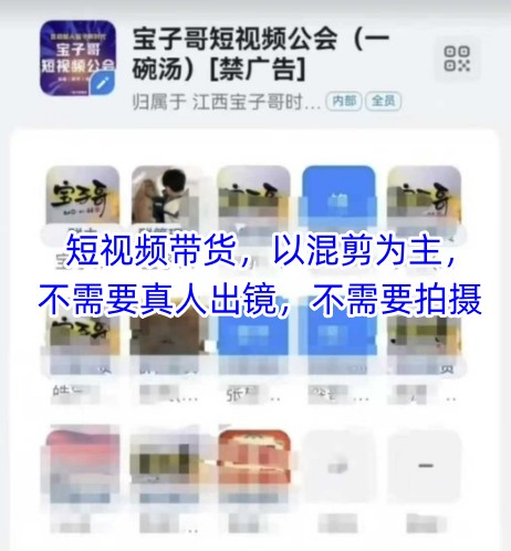 宝子哥头部团队短视频带货，以混剪为主，不需要真人出镜，不需要拍摄-DE云网创