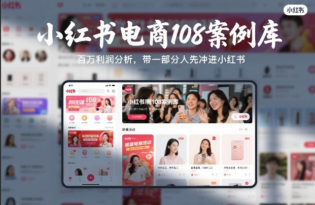 小红书电商108案例库，百W利润分析，带一部分人先冲进小红书【文档】-DE云网创