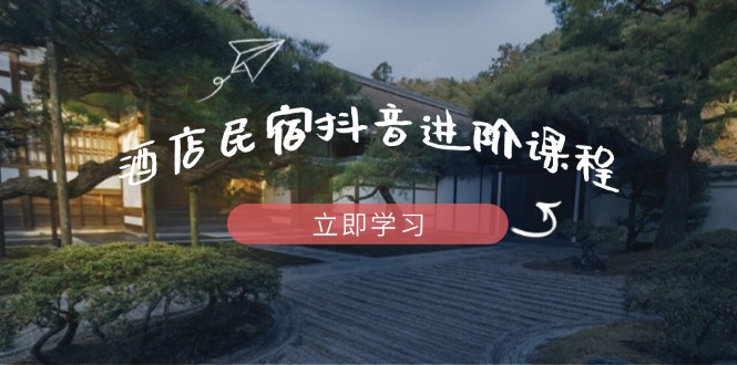 （14470期）酒店民宿抖音进阶课程，掌握流量渠道与推流逻辑，打造爆款内容-DE云网创