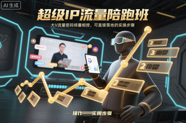 超级IP流量陪跑班，大V流量密码倾囊相授，可直接落地的实操步骤-DE云网创